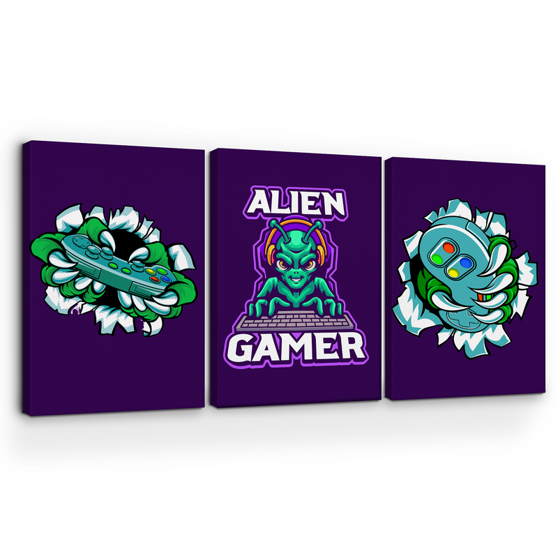 ALIEN GAMER CANVAS DECOR
