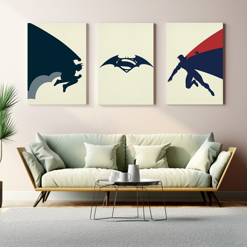 BATMAN & SUPERMAN WALL CANVAS