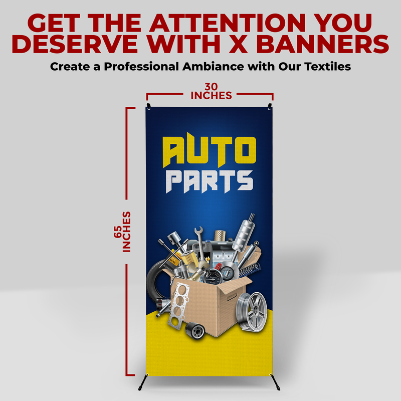 AUTO PARTS X-BANNER