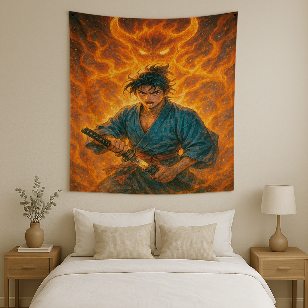 SAMURAI SPIRIT AWAKENING WALL TAPESTRY