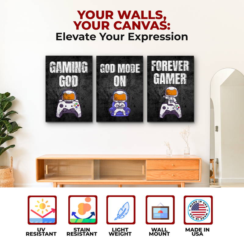 GAMING GOD CANVAS DECOR