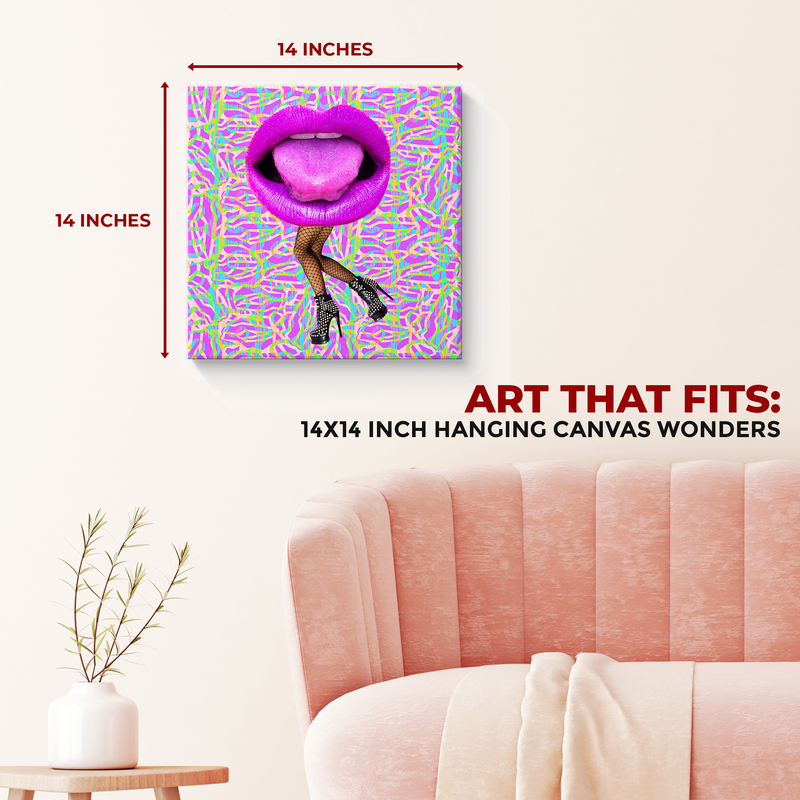 GIRL, LIPS & HEELS DECOR CANVAS