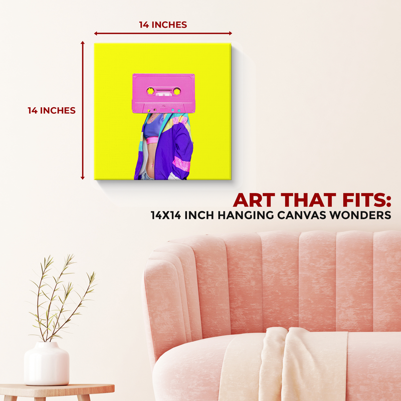 FASHION RETRO CASSETTE DECOR CANVAS