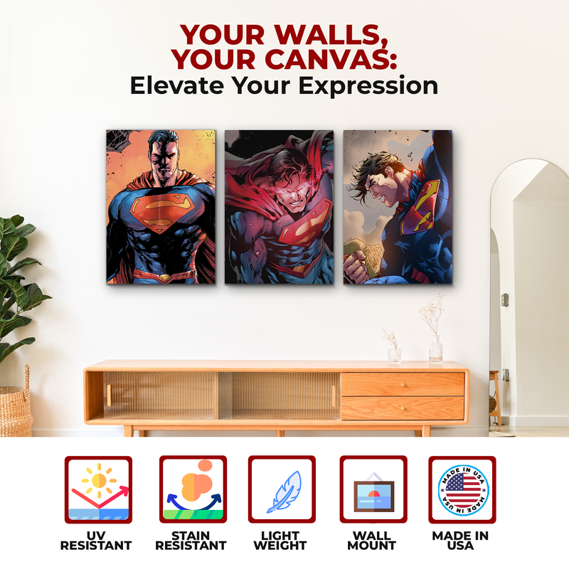 SUPERMAN COMIC STYLE WALL CANVAS