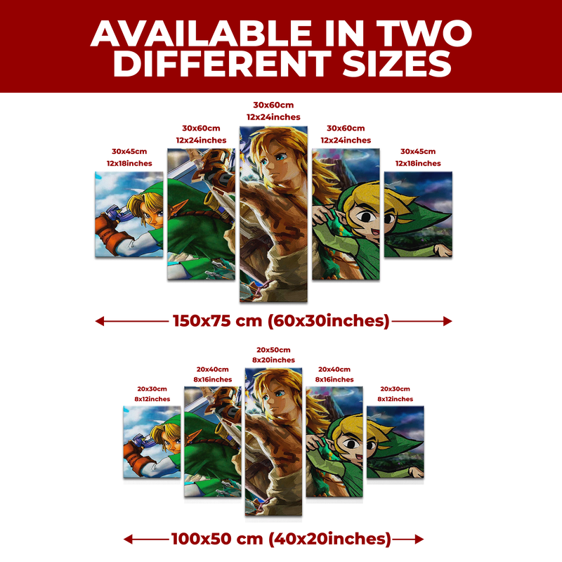 THE LEGEND OF ZELDA LINK WALL CANVAS