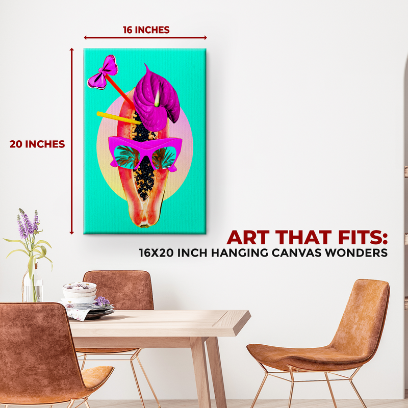 PAPAYA BEACH PARTY DECOR CANVAS