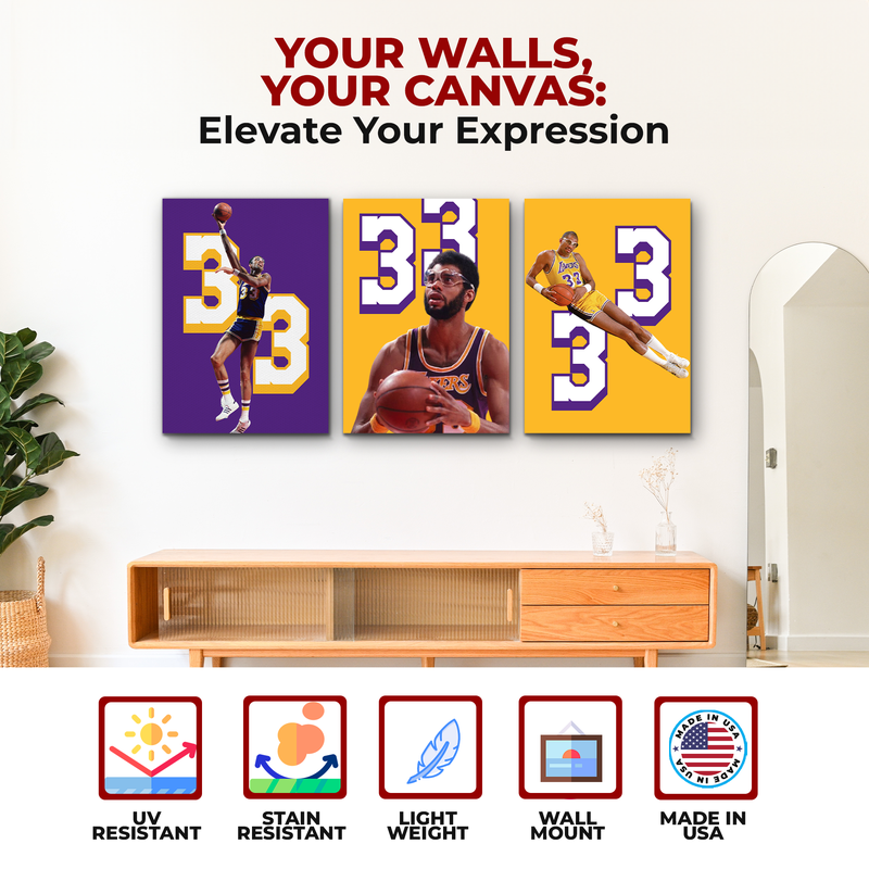 JABBAR/ LAKERS WALL CANVAS