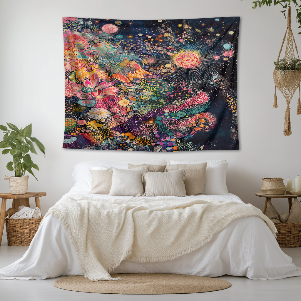COSMIC BLOOM WALL TAPESTRY