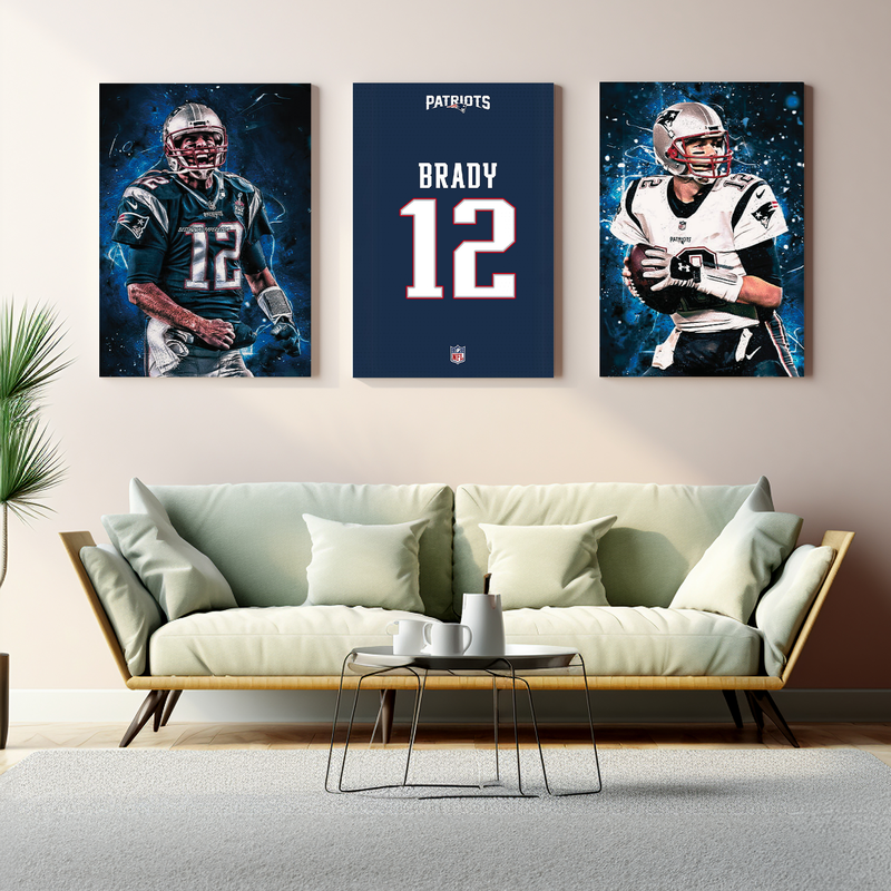 TOM BRADY PATRIOTS WALL CANVAS