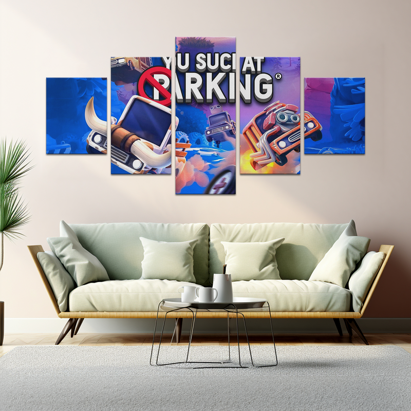 GAMER PARKING ONLY WALL CANVAS