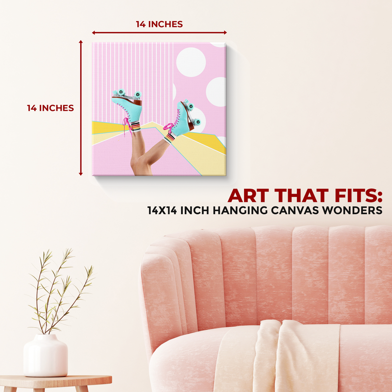 RETRO ROLLER SKATING DECOR CANVAS