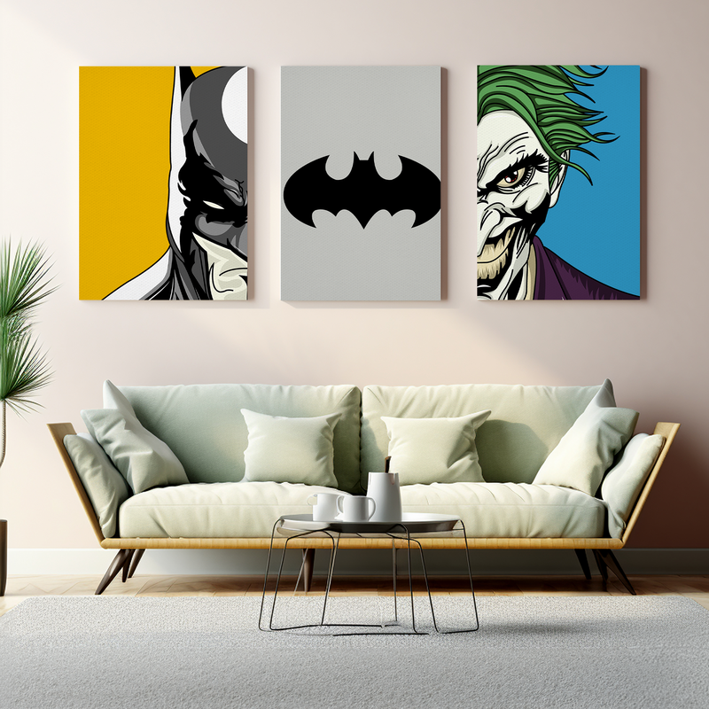 BATMAN & JOKER WALL CANVAS