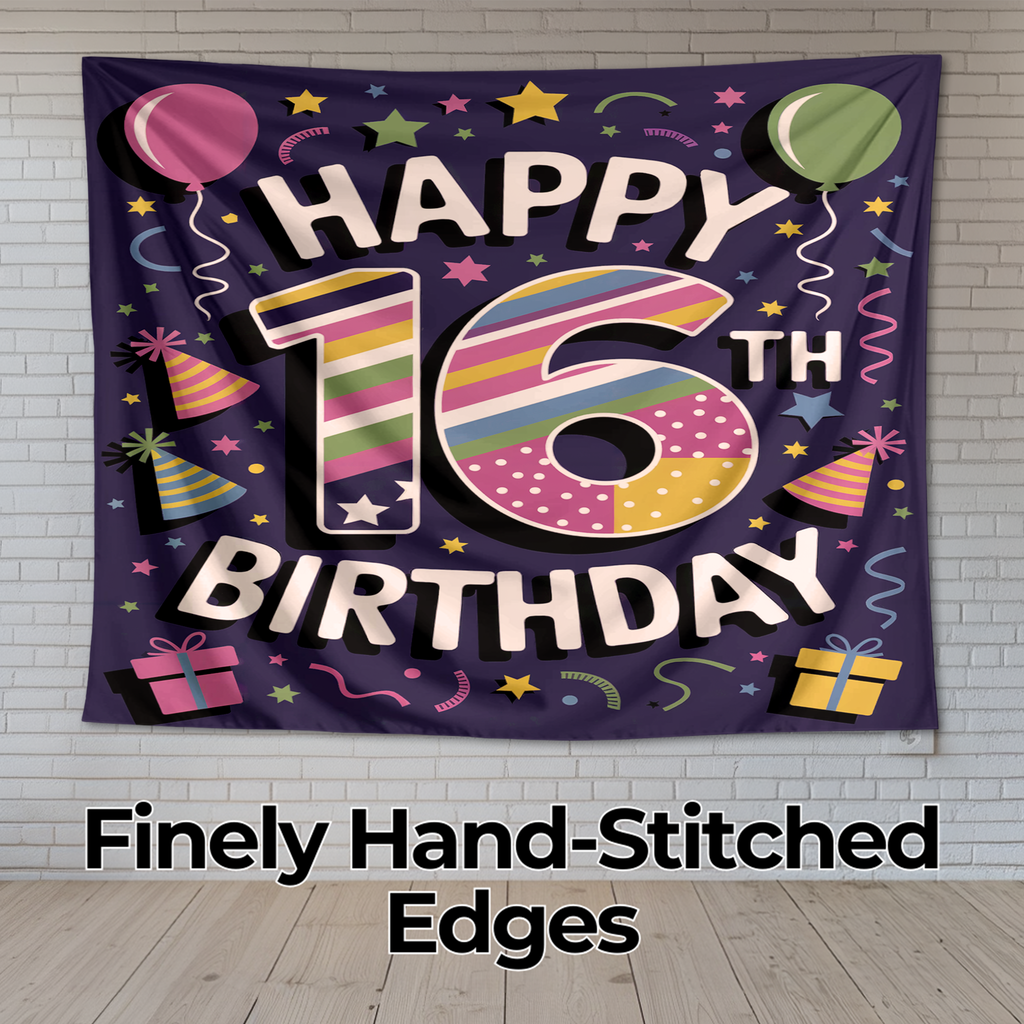 16TH BIRTHDAY WALL TAPESTRY