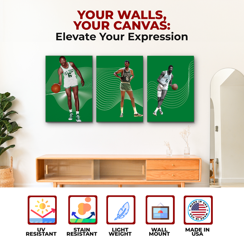 RUSSELL/ CELTICS WALL CANVAS