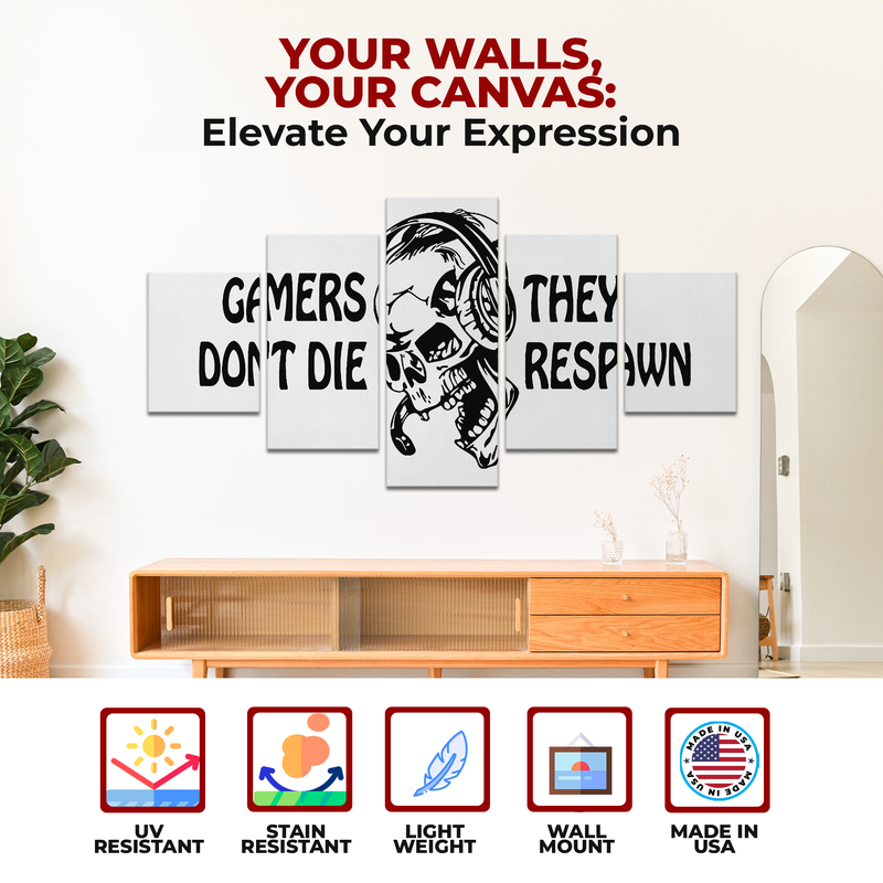 GAMERS DON'T DIE WALL CANVAS