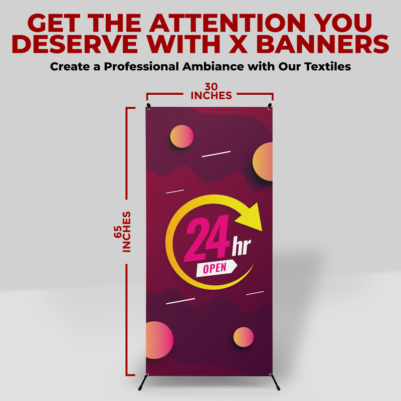 OPEN 24HRS X-BANNER