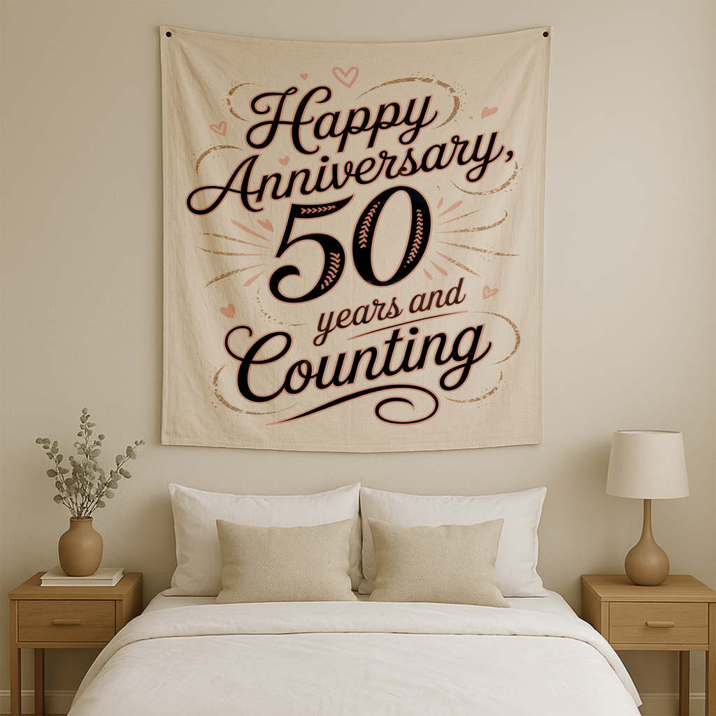 50TH ANNIVERSARY WALL TAPESTRY