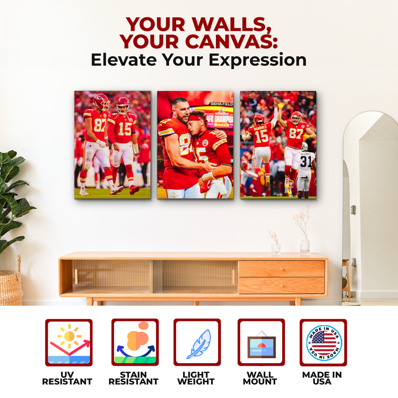 PATRICK MAHOMES & TRAVIS KELCE WALL CANVAS