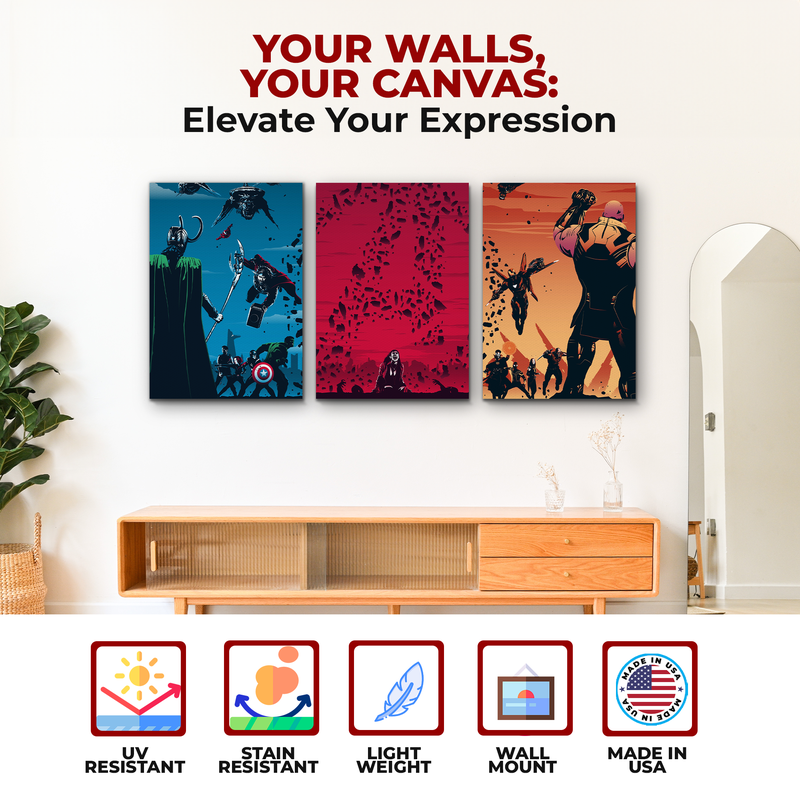 MARVEL UNIVERSE CARTOON CANVAS DECOR