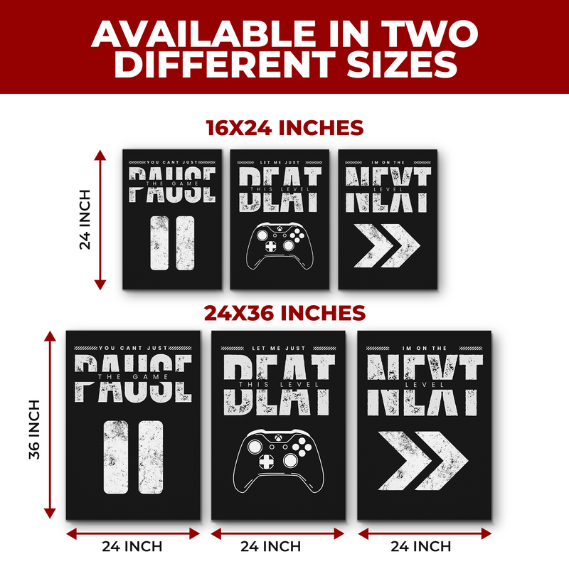 DON'T PAUSE THE GAME CANVAS DECOR