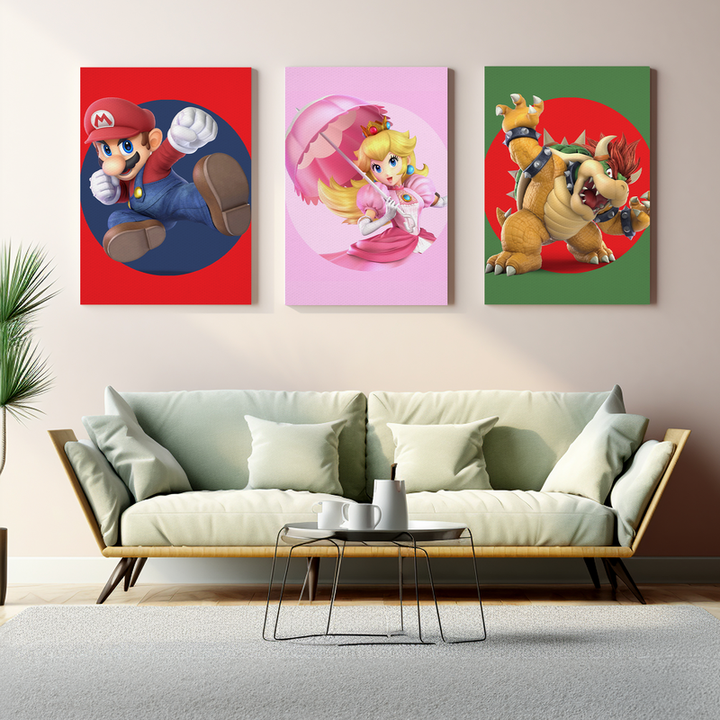 SUPER MARIO SMASH FIGHTERS CANVAS DECOR