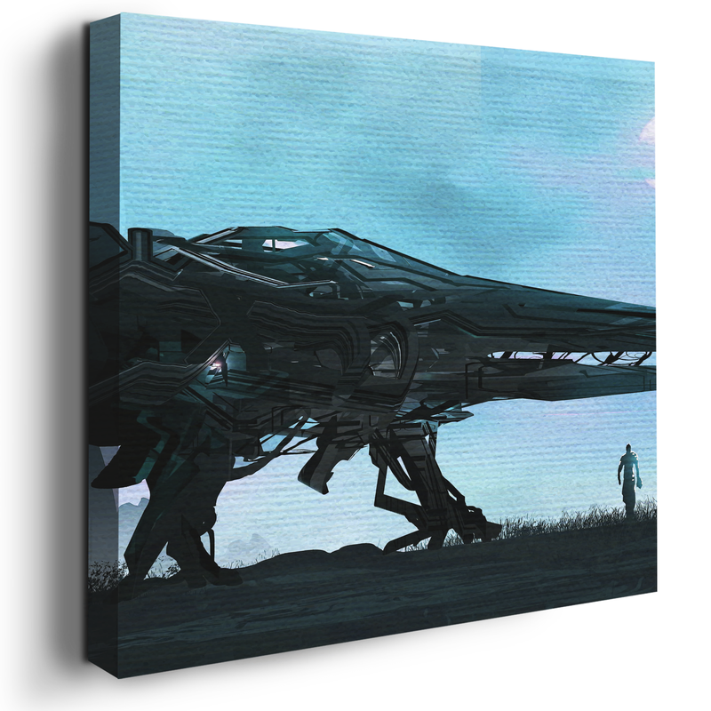SPACESHIP WALL CANVAS DECOR