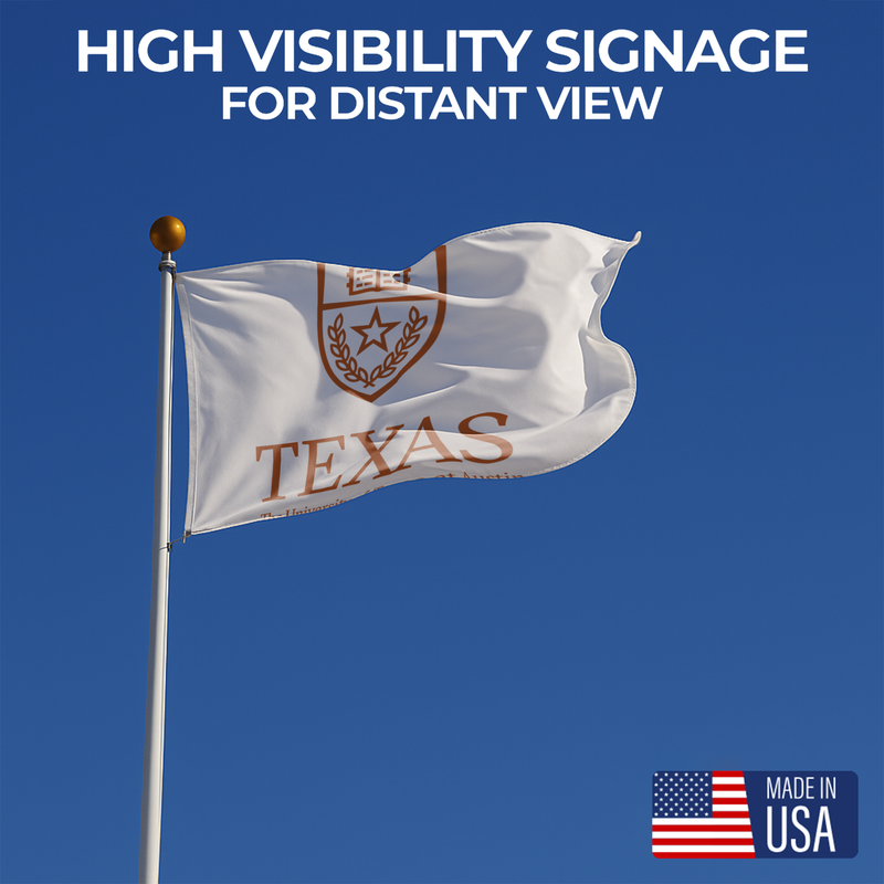 TEXAS AT AUSTIN UNIVERSITY FLAG