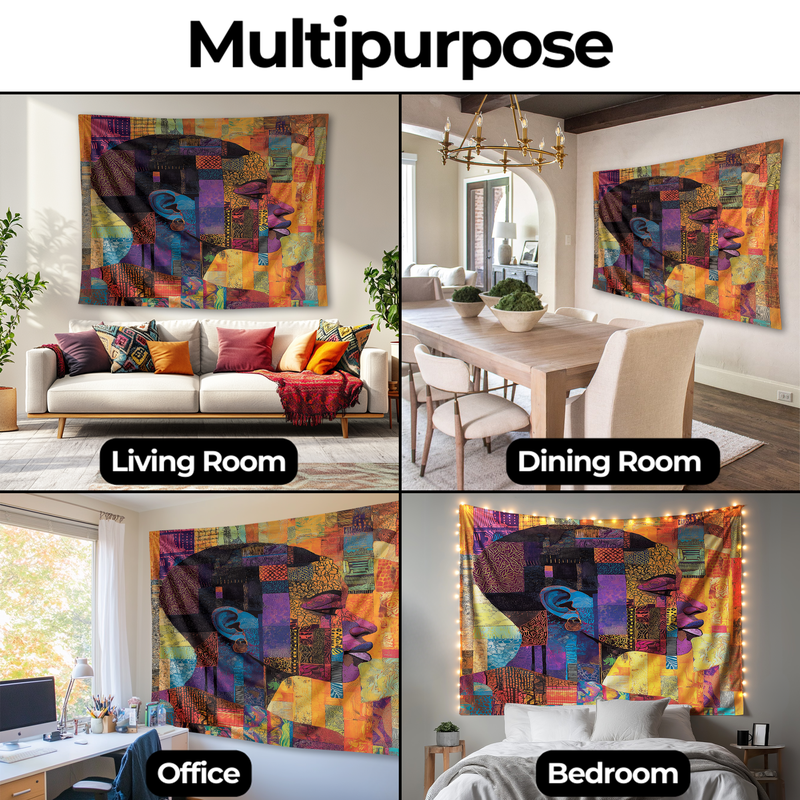PAN-AFRICAN VIBES WALL TAPESTRY