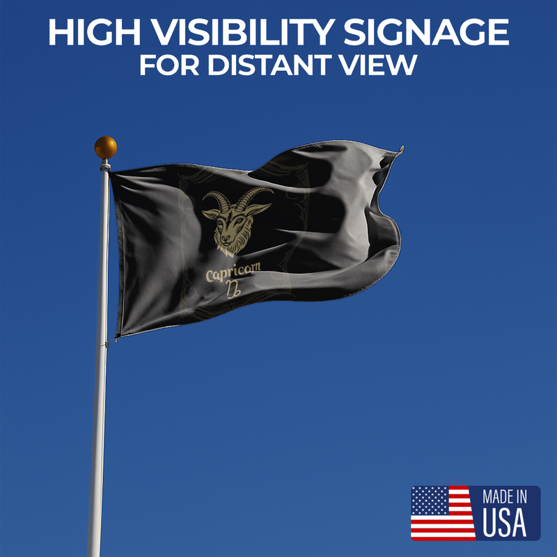 CAPRICORN THE GOAT ZODIAC FLAG