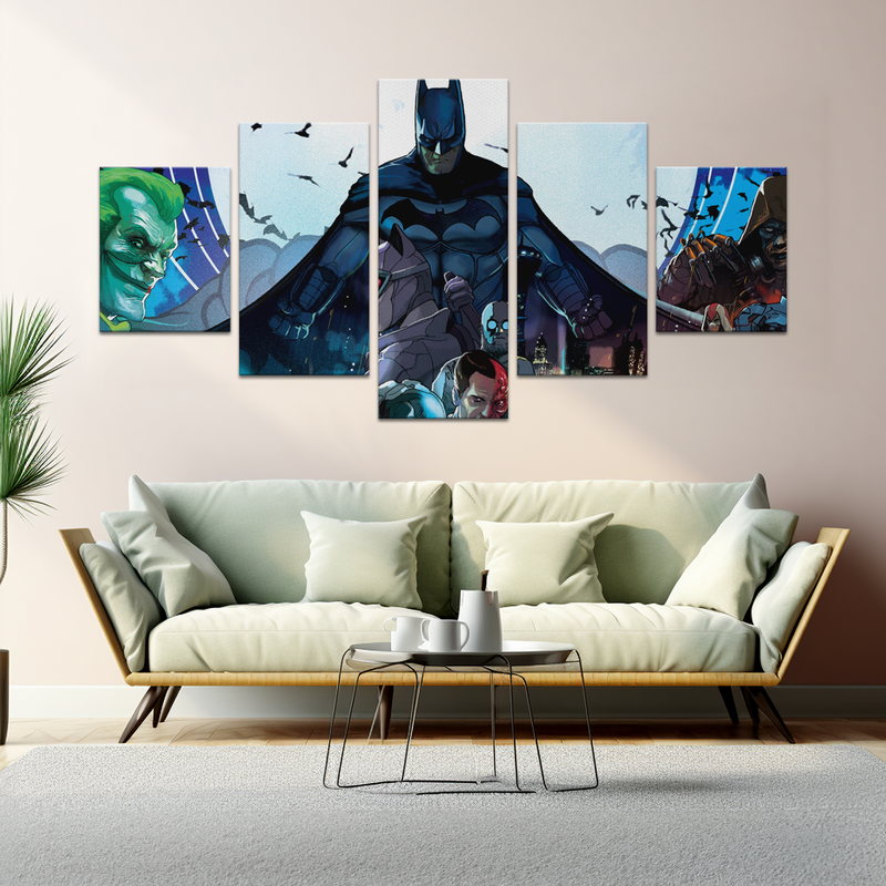 BATMAN HEROES & VILLAINS WALL CANVAS