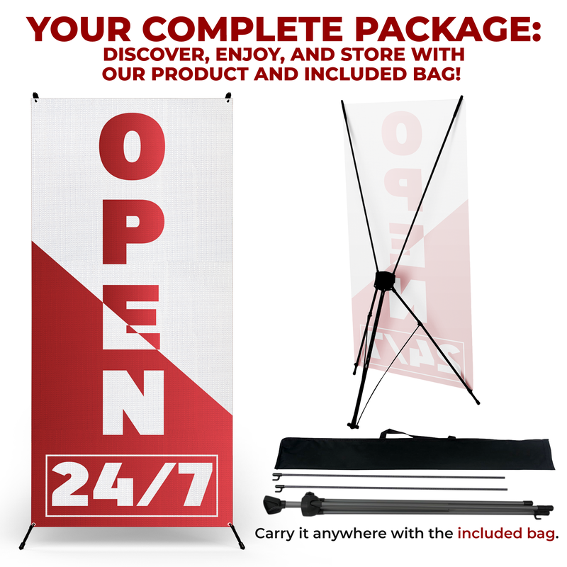 OPEN 24/7 X-BANNER