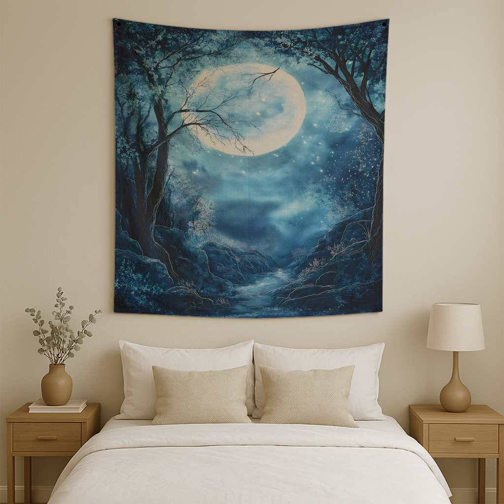 ETHEREAL MOONLIGHT WALL TAPESTRY
