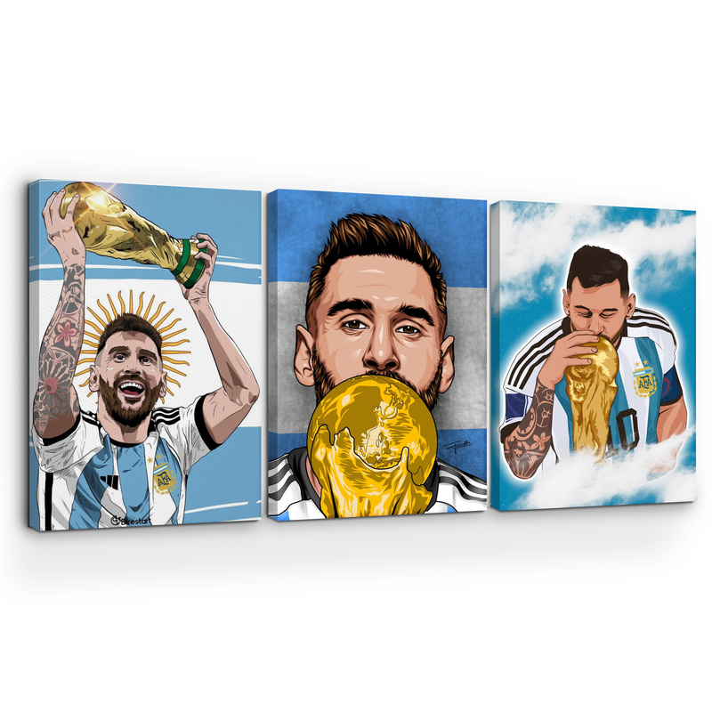 MESSI ARGENTINA WORLD CUP WALL CANVAS