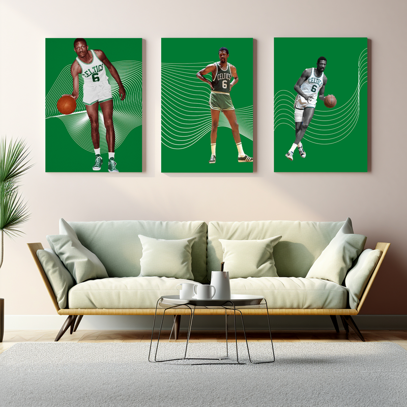 RUSSELL/ CELTICS WALL CANVAS