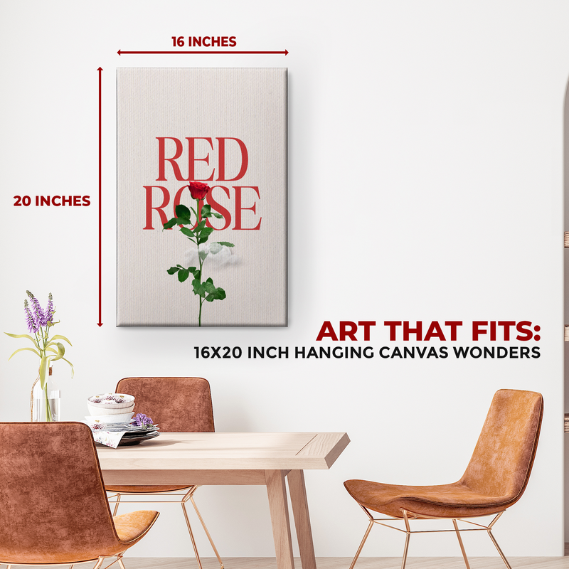 RED ROSE CANVAS DECOR