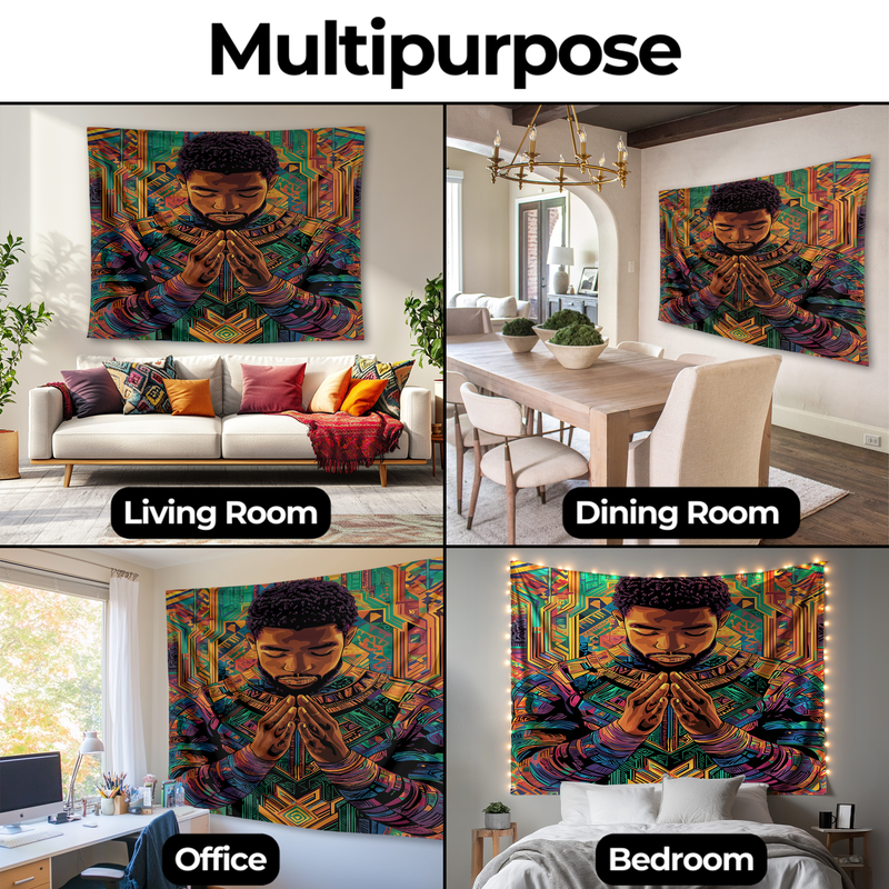 WAKANDA FOREVER TRIBUTE WALL TAPESTRY