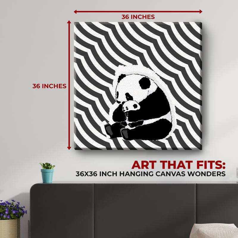 PANDA & BABY PANDA CANVAS DECOR