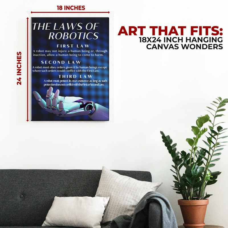 LAWS OF ROBOTICS WALL CANVAS DECOR