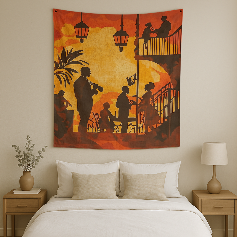 HARLEM RENAISSANCE NIGHT WALL TAPESTRY