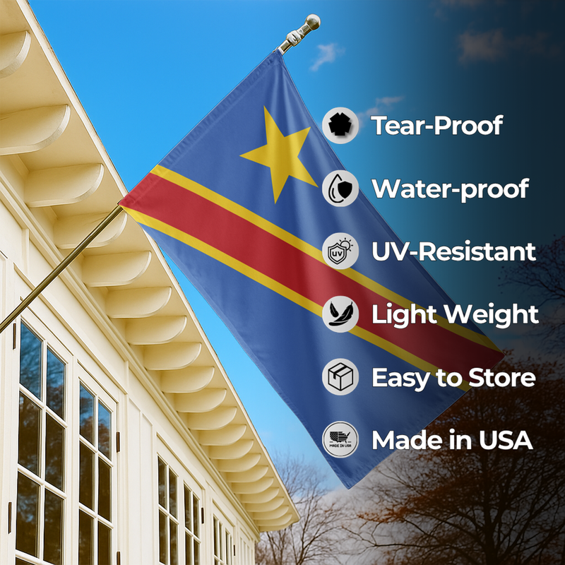 DEMOCRATIC REPUBLIC OF THE CONGO FLAG