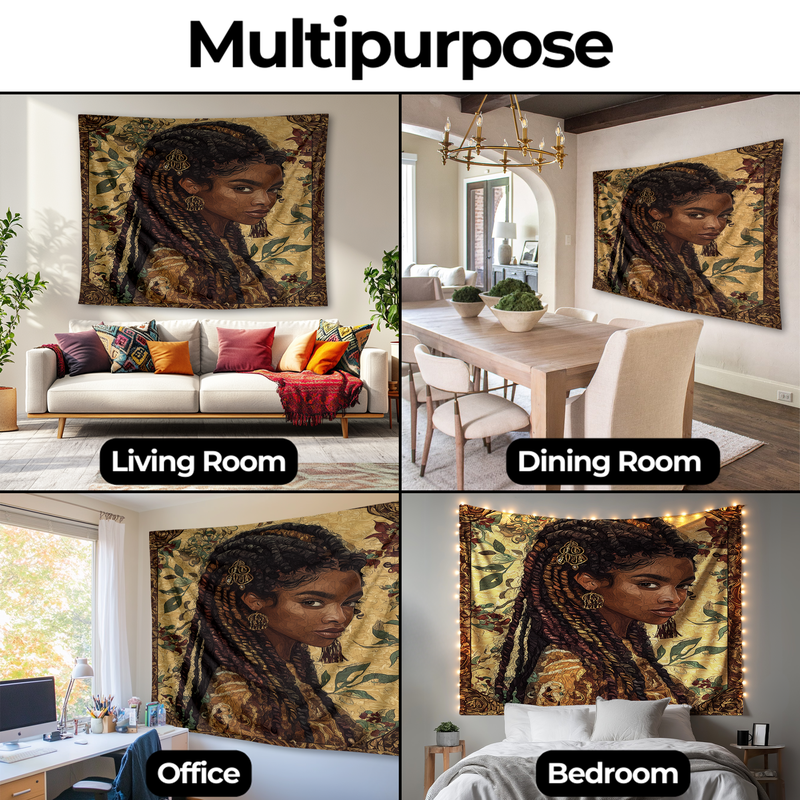 BRAIDS, CURLS & CULTURE WALL TAPESTRY