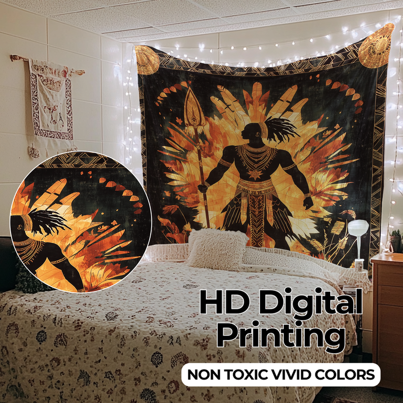 ANCESTRAL WARRIOR STRENGTH WALL TAPESTRY