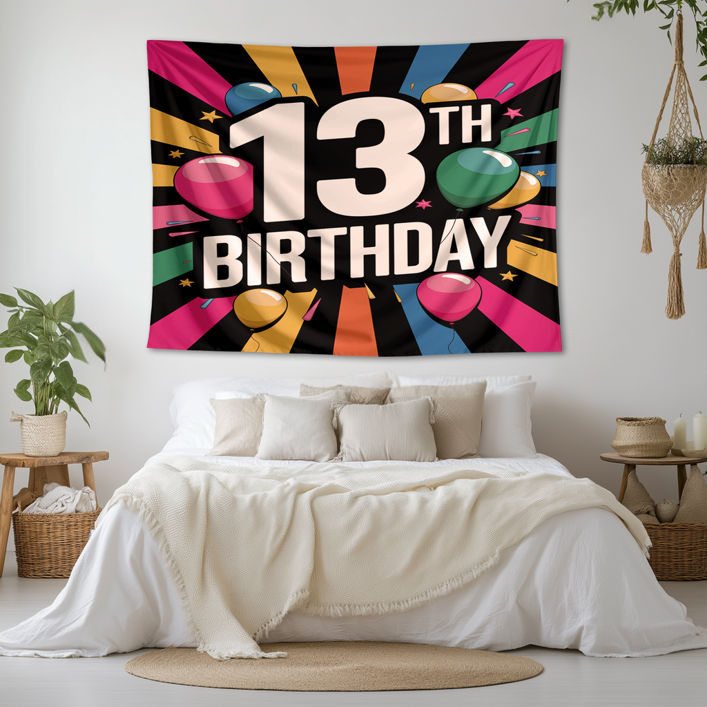 13TH BIRTHDAY WALL TAPESTRY