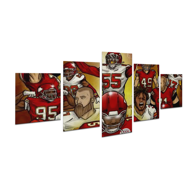 MAHOMES & KC TEAM COMIC STYLE DECOR CANVAS