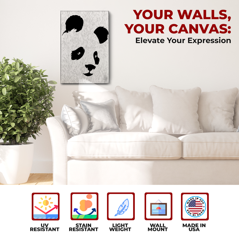 PANDA FACE CANVAS DECOR