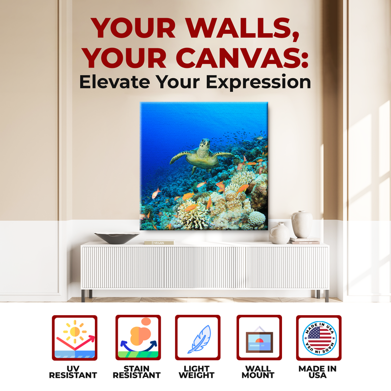 CORAL REEF WALL CANVAS DECOR