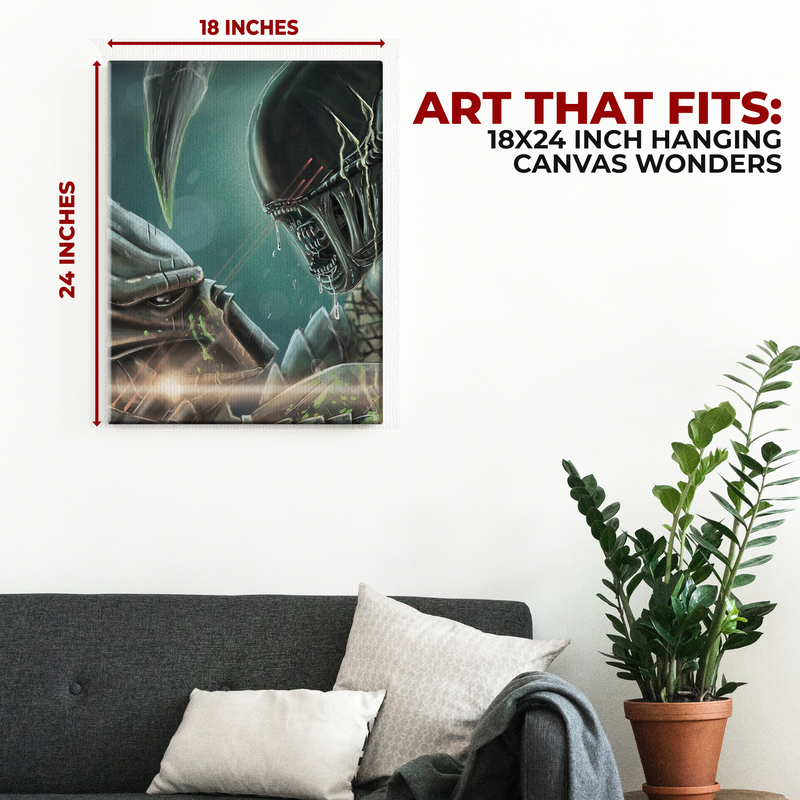 ALIENS VS PREDATOR WALL CANVAS DECOR