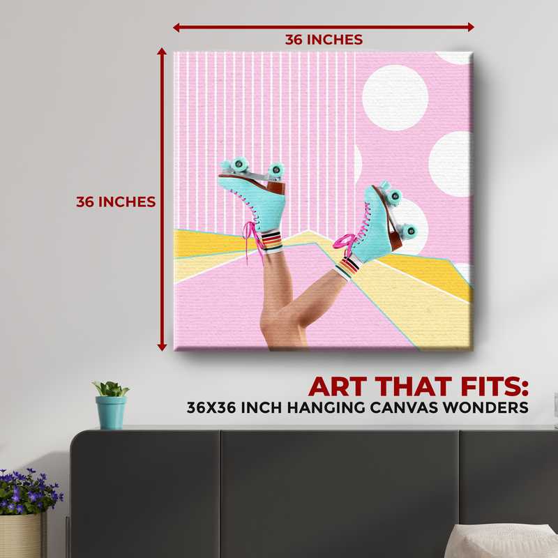RETRO ROLLER SKATING DECOR CANVAS