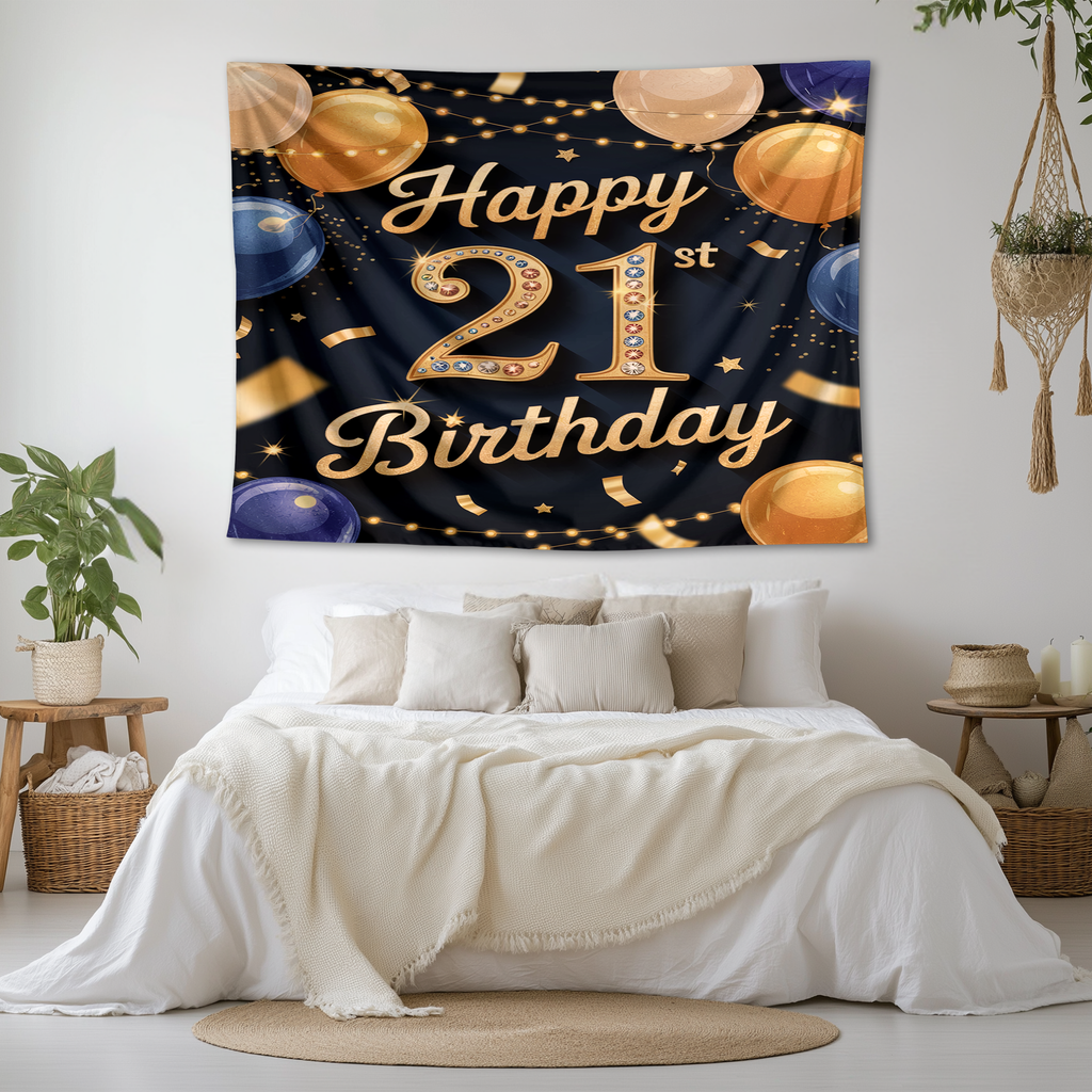 21ST BIRTHDAY WALL TAPESTRY