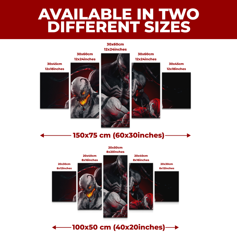 VENOM & CARNAGE TRIO WALL CANVAS